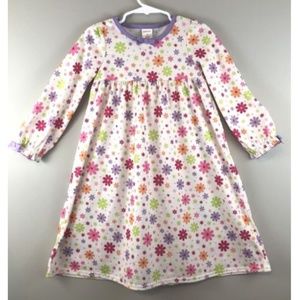 Gymboree Long Sleeve Nightgown White with Flowers